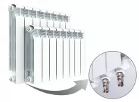 Радиатор алюминиевый секционный Rifar Alum Ventil 500 х 13 секций (подключение нижнее слева)